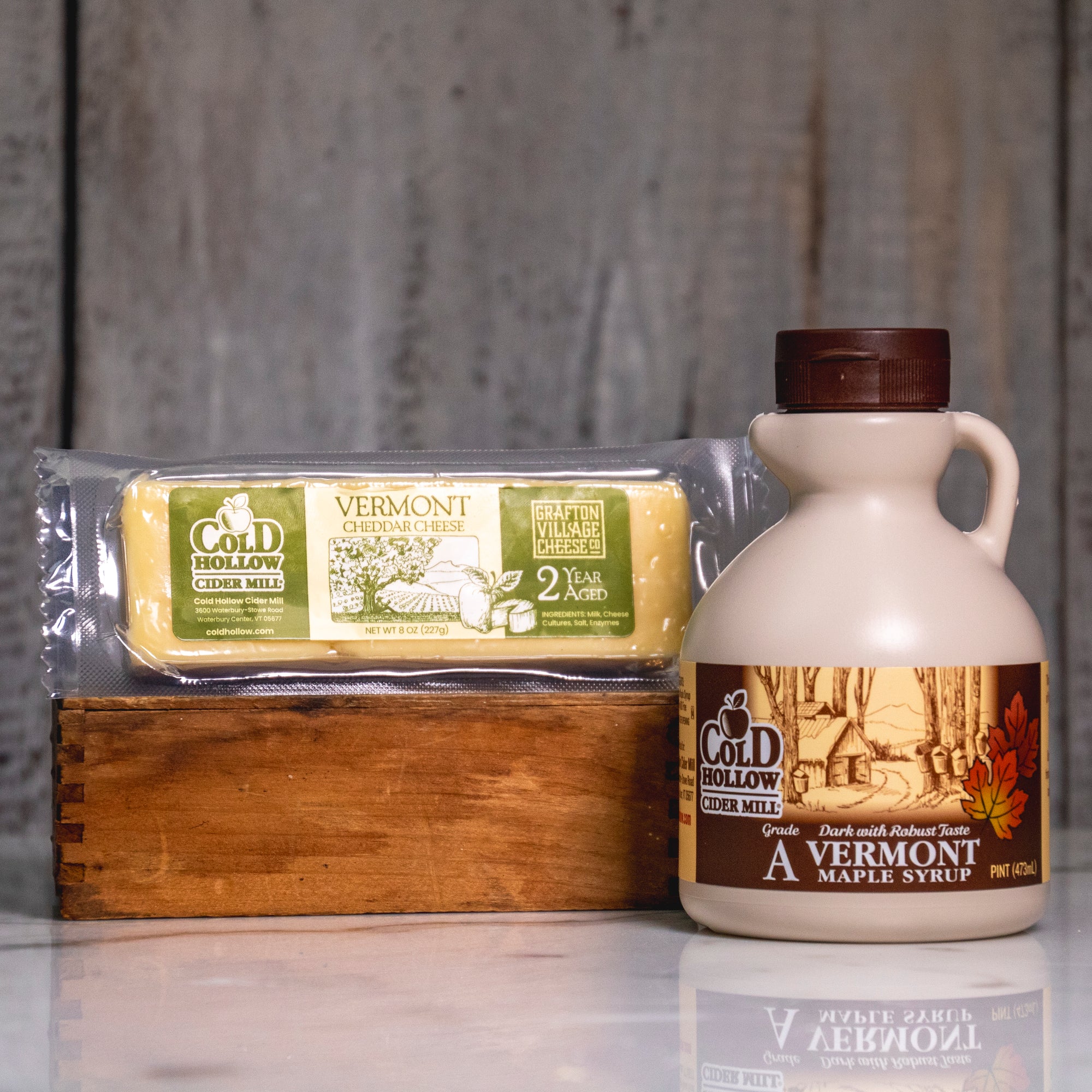 Vermont Classic Jr. Gift Pack – Cheddar & Maple Syrup pairing