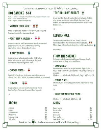 Lunch Menu