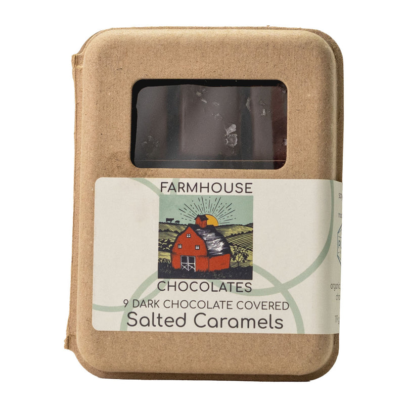 Farmhouse Chocolates - 9Pc Dark Chocolate Salted Caramels