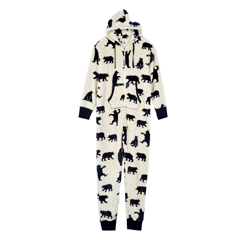 Black Bear Fleece Onesie (Adult)