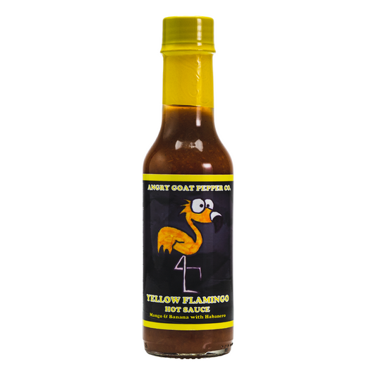 Angry Goat Yellow Flamingo Hot Sauce Cold Hollow Cider Mill