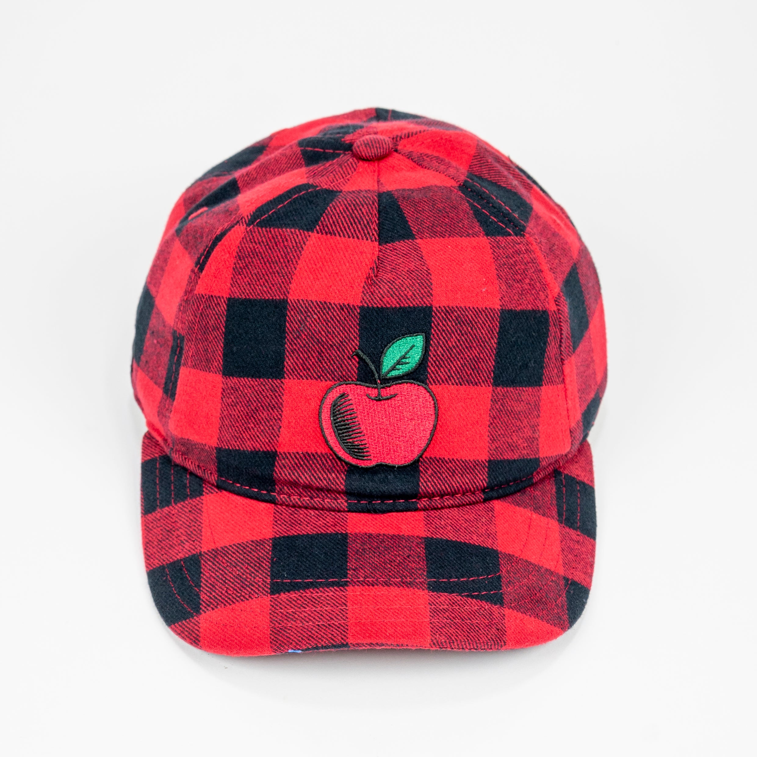 Cold Hollow - Red & Black Checkered Hat with Apple Patch – Cold
