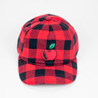 Cold Hollow - Red & Black Checkered Hat with Apple Patch