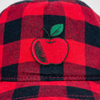 Cold Hollow - Red & Black Checkered Hat with Apple Patch