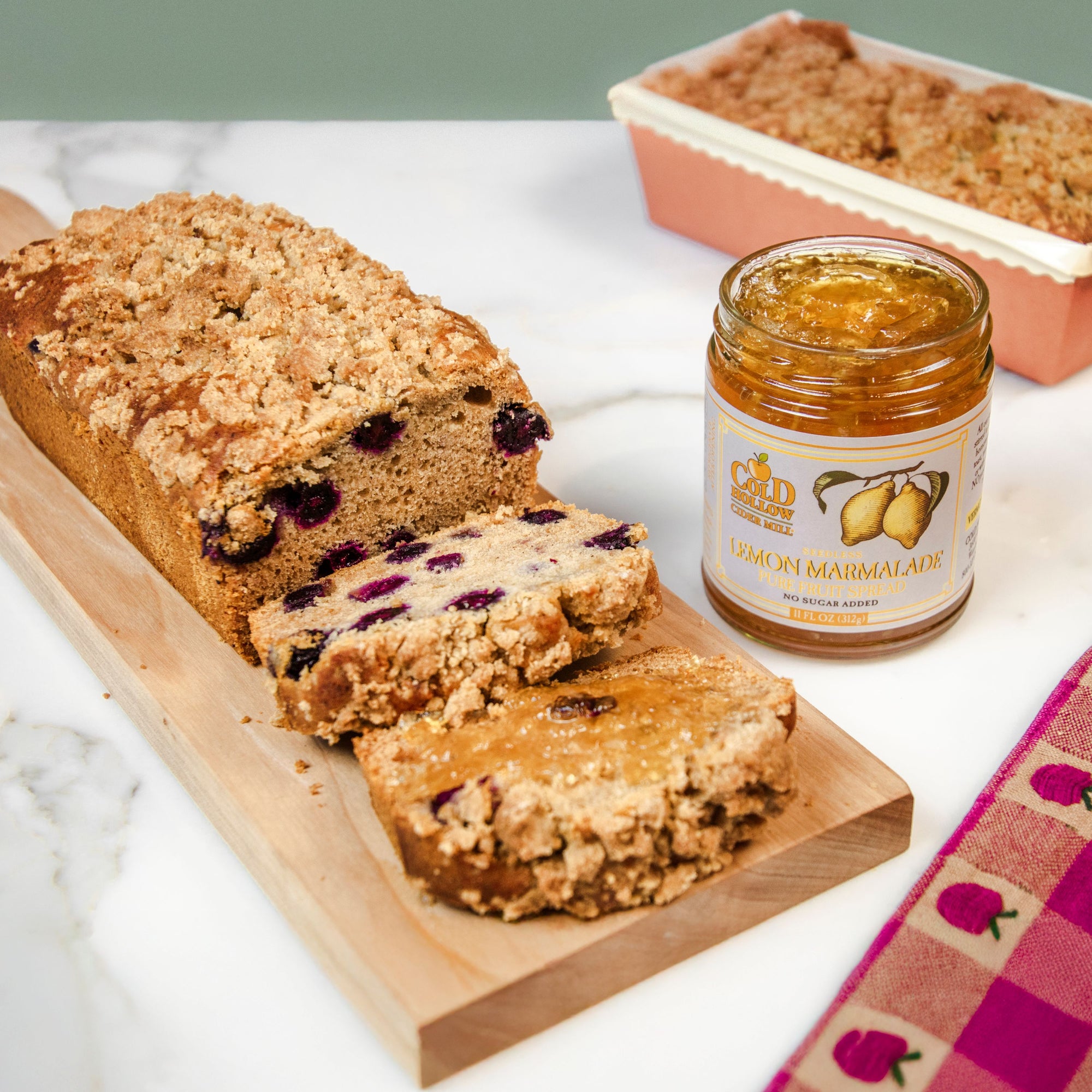 Blueberry Crumble Honey Bee Bread (Gluten-Free)