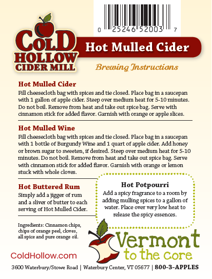 Cold Hollow - Mulling Spices