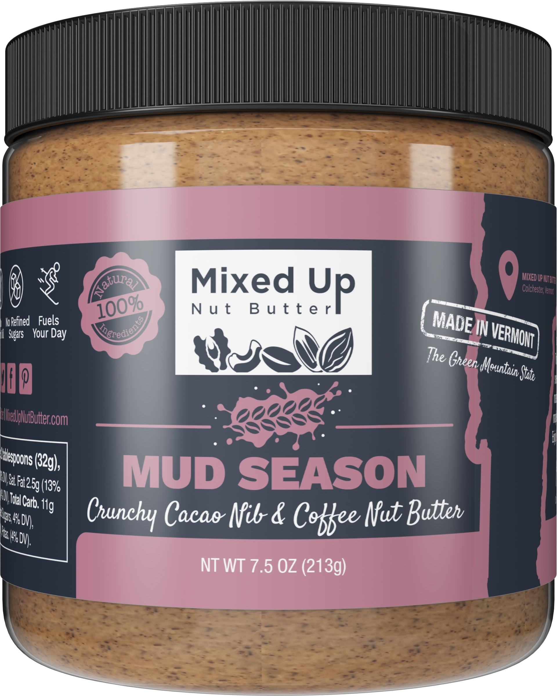 Mixed Up Nut Butter “Mud Season” Cacao Nib & Coffee Nut Butter